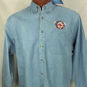 Firemen Firefighters New Denim Long Sleeve L